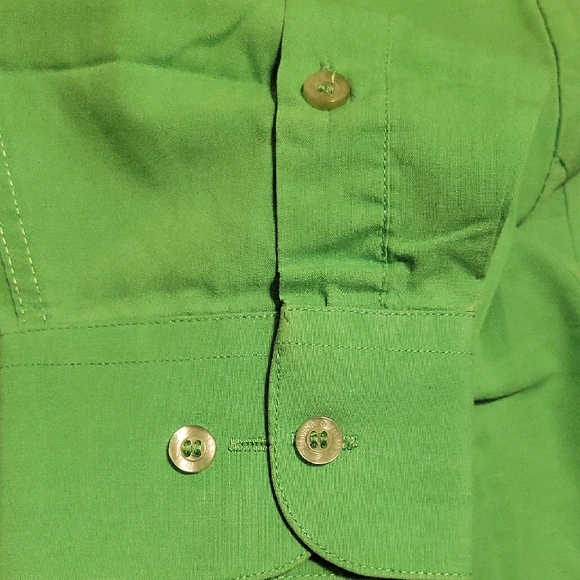 Daniel Ellissa Green Dress Shirt with Classic Collar and Long Sleeves SZ 16 1/2 - Picture 8 of 12